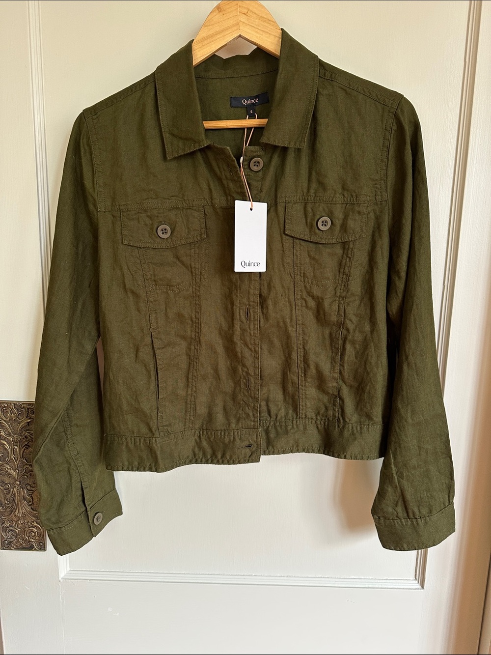 NWT Quince Olive European Linen Jacket